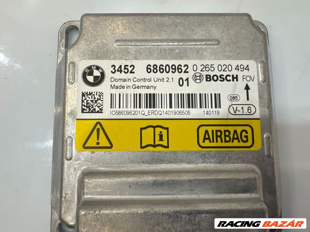 BMW X3 F25 légzsák vezérlő   34526860962 0265020494 4. kép