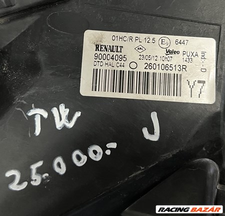 Renault Twingo II bal első fényszóró 2007-2014-ig  260106513r 90004095 2. kép