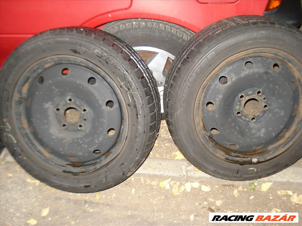  5x108 lyukosztású 16" használt lemezfelni, rajta 205/55 újszerű Falken téli gumi gumi  1. kép