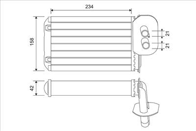 VALEO 811518 - Hőcserélő, belső tér fűtés VW