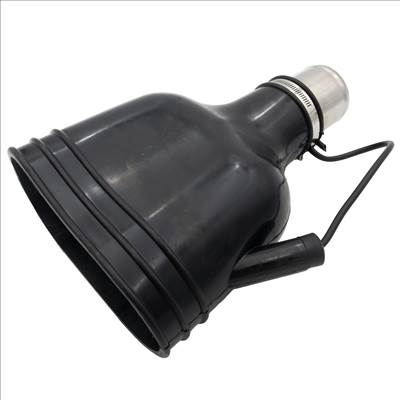 Lincos Kipufogógáz elszívó gumi fúvóka kettős kipufogócsőhöz, 210x120 mm, 76 mm-es tömlőhöz - LFE-02004