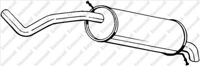 BOSAL 278-039 - hátsó kipufogó dob SEAT SKODA VW