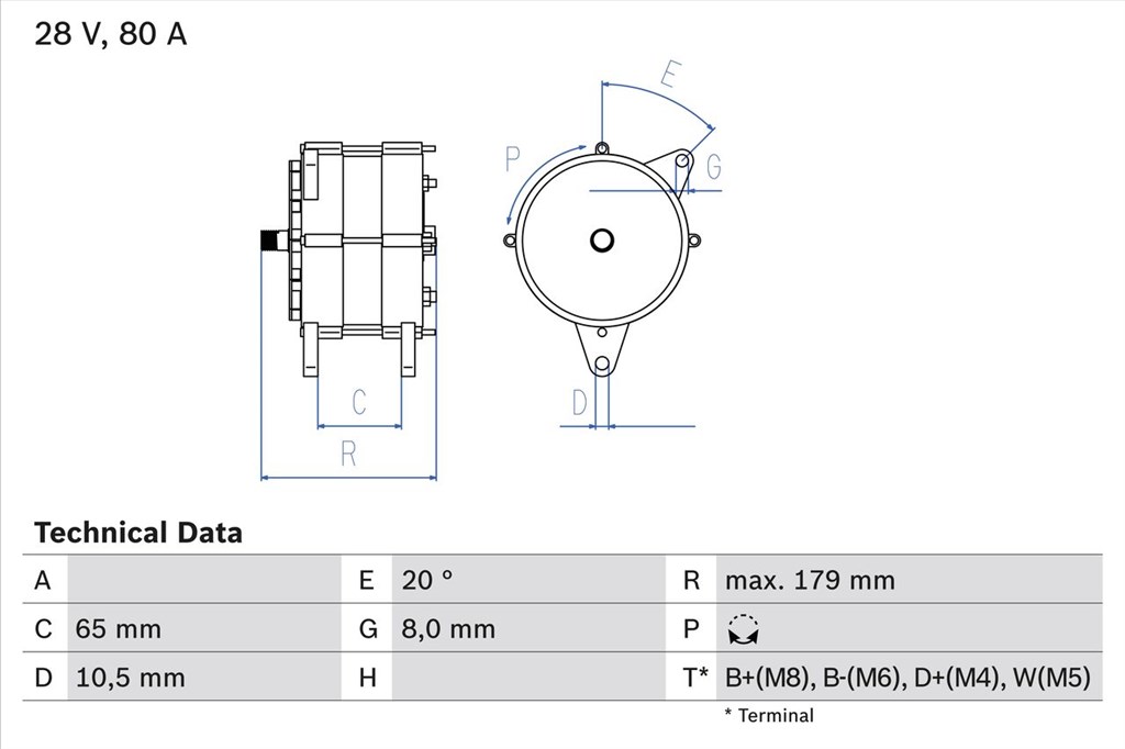 generátor BOSCH 0 986 042 350 for RENAULT, IVECO 1. kép