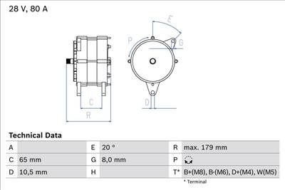 generátor BOSCH 0 986 042 350 for RENAULT, IVECO