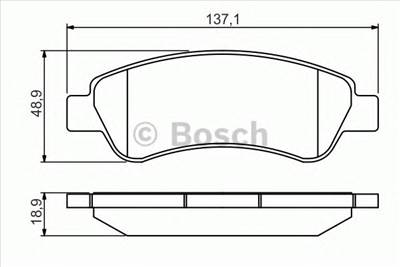 BOSCH 0 986 495 254 - fékbetét CITROËN FIAT PEUGEOT