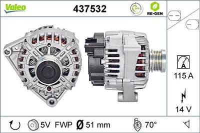 generátor VALEO 437532 for SMART, MITSUBISHI, VOLVO