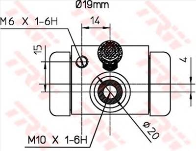 TRW BWD316 - fékmunkahenger LANCIA
