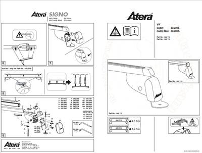 VW Caddy 2004-2009 - Tetőcsomagtartó szett acél, fixpontos*
