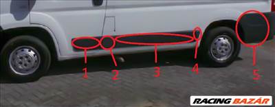 Fiat Ducato Peugeot Boxer Citroën Jumper 2006- L1 H1 jobb bal MŰANYAG oldal DÍSZLÉC burkolat OLCSÓN!