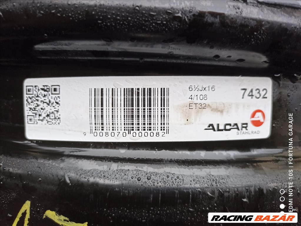 4x108 16" Peugeot használt lemezfelni (517) 8. kép