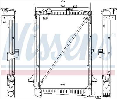 hűtő, motorhűtés NISSENS 61441A for DAF