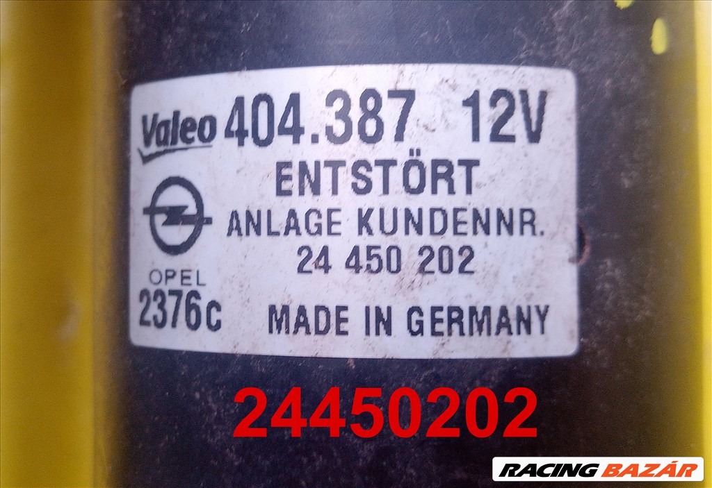 Opel Astra G ablaktörlő szerkezet ( első ) a motorral  24450202 3. kép