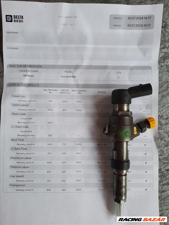 Citroën peugeot 1.4 HDI SIEMENS PORLASZTÓ 9654551080 9655304880 9649574480 1. kép