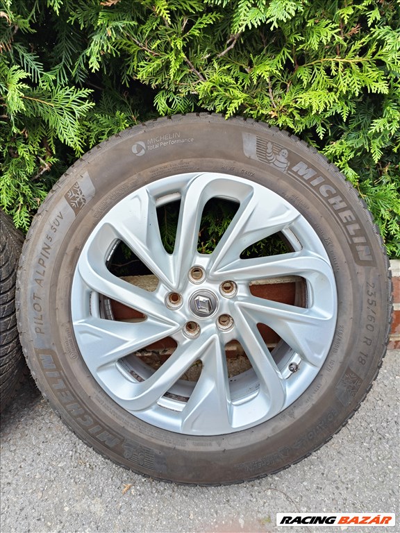  5x114.3 lyukosztású 18" újszerű Renault alufelni, rajta 235/60 újszerű Michelin téli gumi 7. kép