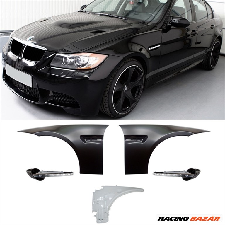 BMW E90 E91 05-10 M3 Style Tuning-Tec első sárvédő  1. kép