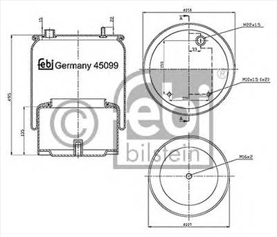 FEBI BILSTEIN 45099 - Légrugó rugótömb DAF