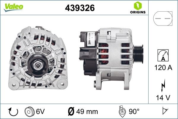 generátor VALEO 439326 for FORD, AUDI, SEAT, SKODA, … 1. kép