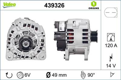 generátor VALEO 439326 for FORD, AUDI, SEAT, SKODA, …