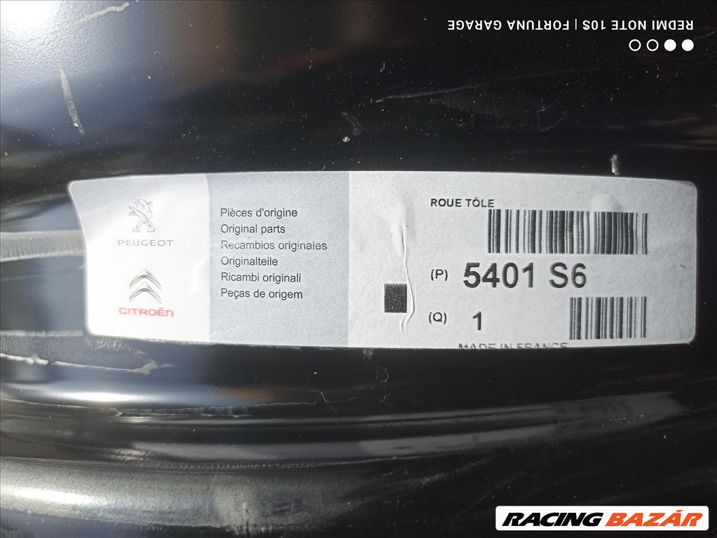 4x108 15" Citroen / Peugeot Új lemezfelni garnitúra (R502) 4. kép