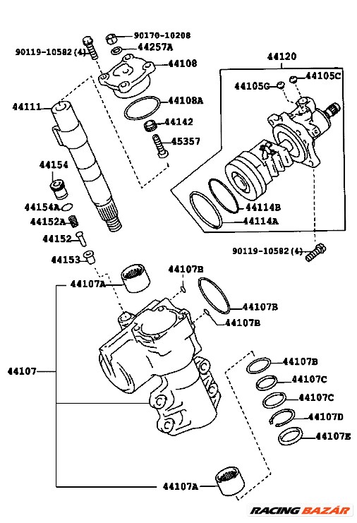 Toyota Land Cruiser Kormánymű FZJ GRJ HZJ VDJ 2007-2023 4411060440 4411060404 6. kép
