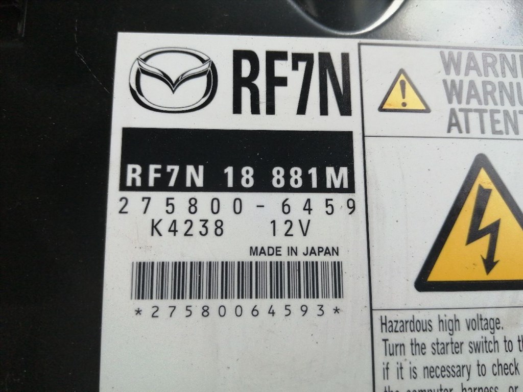MAZDA 5 CR19 Motorvezérlő (06284) 275800-6459 3. kép