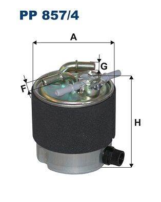 Üzemanyagszűrő FILTRON PP 857/4 for NISSAN