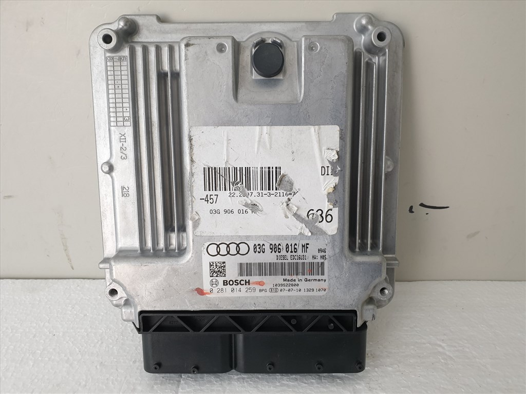 503835 Audi A6 C6, 2007, Motorvezérlő, Ecu, 0281014259, 03G906016MF, Bosch. 1. kép