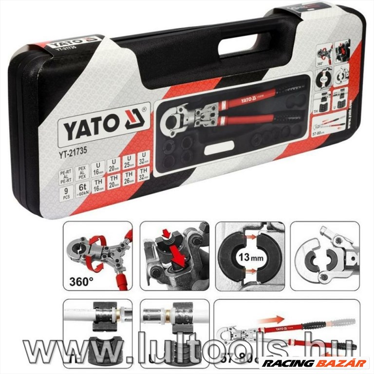 Kézi press, présszerszám 4db TH 4db U préspofával 1. kép