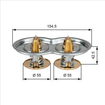 GATES TH51975/80G1 - termosztát, hűtőfolyadék SCANIA