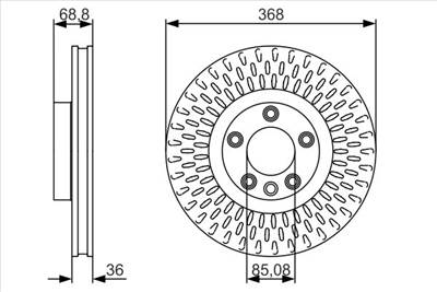 féktárcsa BOSCH 0 986 479 A33 for VW, PORSCHE