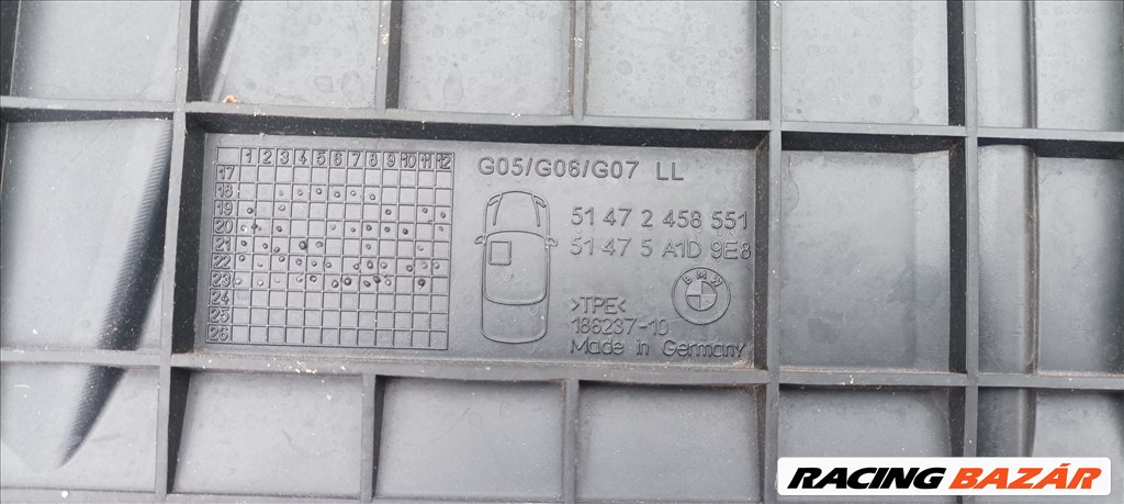 BMW X5, BMW X6, BMW X7 gyári gumi szőnyeg szett  51472458551 6. kép