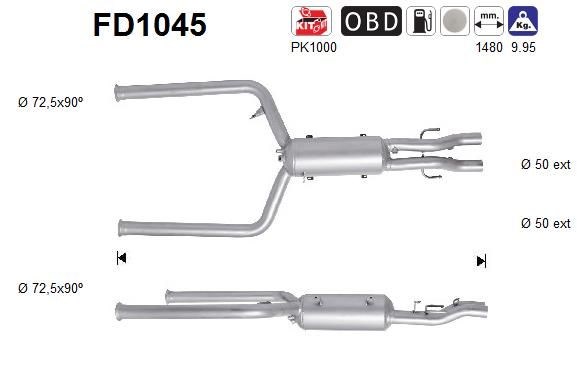 Korom-/részecskeszűrő, kipufogó AS FD1045 for JAGUAR 1. kép