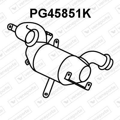 katalizátor VENEPORTE PG45851K for CITROËN, PEUGEOT