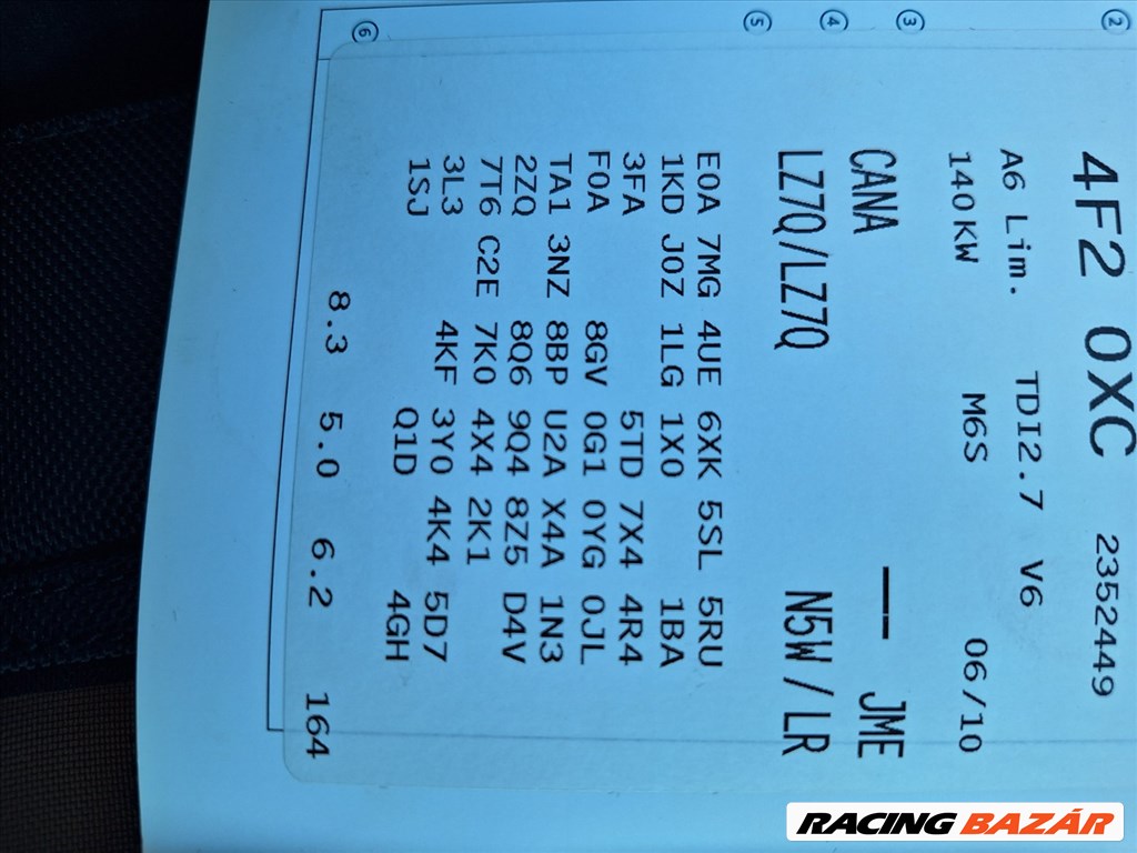 Audi A6 (C6 - 4F) bontott alkatrészei 10. kép