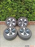  5x112 lyukosztású 16" Újszerű Volkswagen alufelni, 205/55 használt Bridgestone nyári gumi