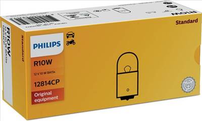 Philips R10W BA15S Standard Vision +30% 10db-os halogén izzó készlet 12814CP