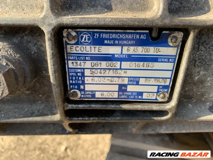Iveco Eurocargo automata sebességváltó ZF 6S700TO zf6s700to 4. kép