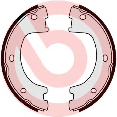 BREMBO S 50 521 - kézifék fékpofakészlet MERCEDES-BENZ VW