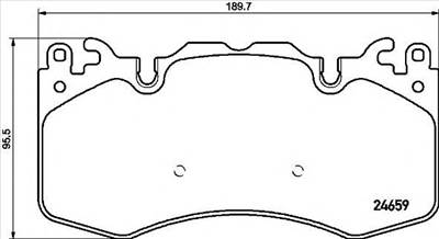 BREMBO P 44 023 - fékbetét LAND ROVER