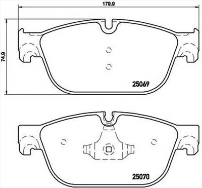 BREMBO P 61 107 - fékbetét CITROËN CITROEN (DF-PSA) DS (CAPSA) FENGSHEN PEUGEOT PEUGEOT (DF-PSA)