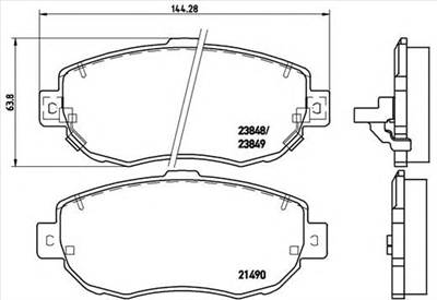 BREMBO P 83 037 - fékbetét LEXUS TOYOTA