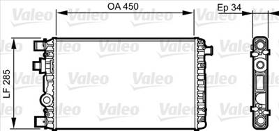 hűtő, motorhűtés VALEO 732789 for FIAT