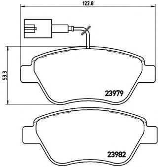 BREMBO P 23 140 - fékbetét CITROËN FIAT PEUGEOT 1. kép