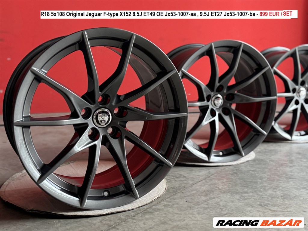R18 5x108 Original Jaguar F-type X152 kétszéles gyári alufelnik 18" 1. kép