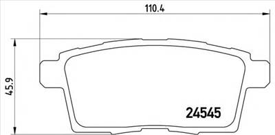 BREMBO P 49 041 - fékbetét FORD USA LINCOLN MAZDA MAZDA (FAW)