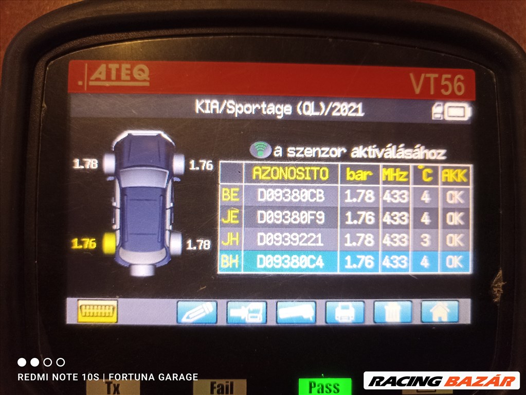  5x114.3 17"  Kia Sportage újszerű téli kerékgarnitúra 5. kép