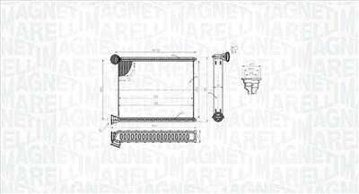 MAGNETI MARELLI 350218473000 - Hőcserélő, belső tér fűtés CITROËN PEUGEOT