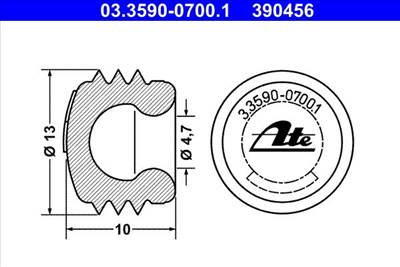 Záró-/védősapka ATE 03.3590-0700.1 for MERCEDES-BENZ, VAG, MAGIRUS-DEUTZ, HANOMAG, …