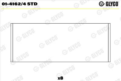 GLYCO 01-4162/4 STD - hajtókar csapágy FORD FORD AUSTRALIA MAZDA