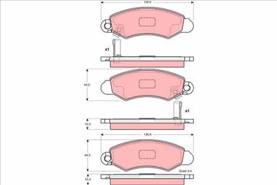 Fékbetét készlet TRW GDB3215 for SUZUKI, SUBARU